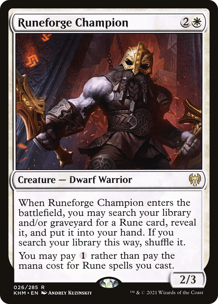 Runeforge Champion (KHM-026) [Kaldheim] MTG Single Wizards of the Coast