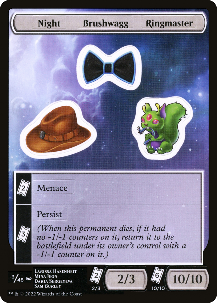 Night Brushwagg Ringmaster (UNF-003) [Tokens] Unfinity Sticker Sheets MTG Single Wizards of the Coast
