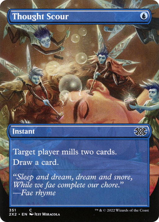 Thought Scour (2X2-351) [Double Masters 2022] (Borderless) MTG Single Wizards of the Coast