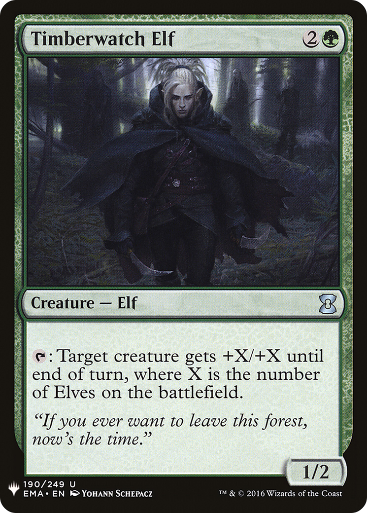Timberwatch Elf (LIST-190) [Mystery Booster] The List MTG Single Wizards of the Coast