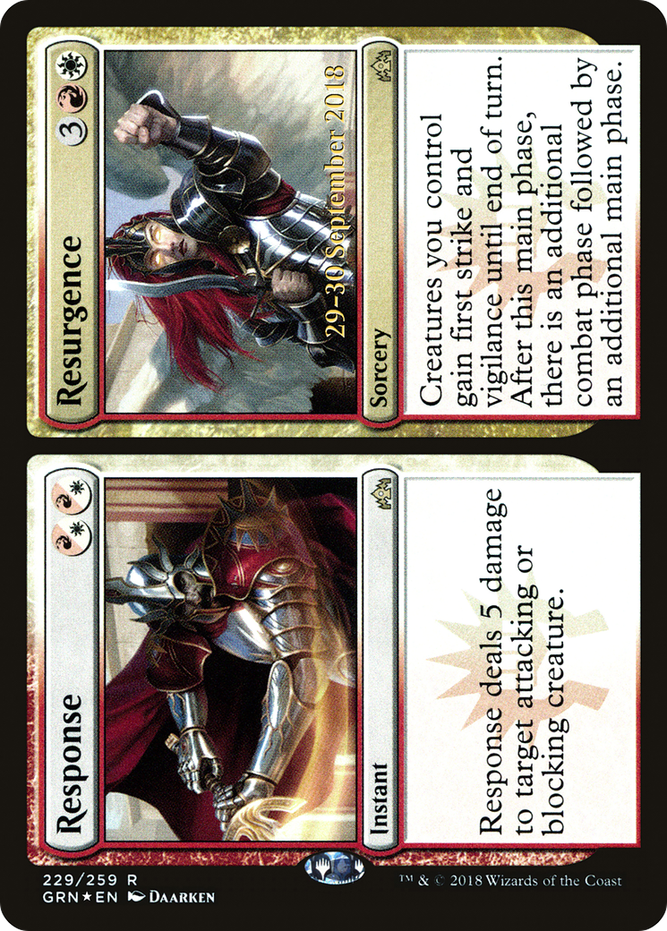 Response // Resurgence (PRE-229) [Guilds of Ravnica Promos] Foil MTG Single Wizards of the Coast