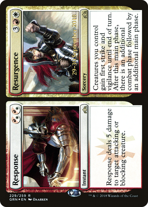 Response // Resurgence (PRE-229) [Guilds of Ravnica Promos] Foil MTG Single Wizards of the Coast