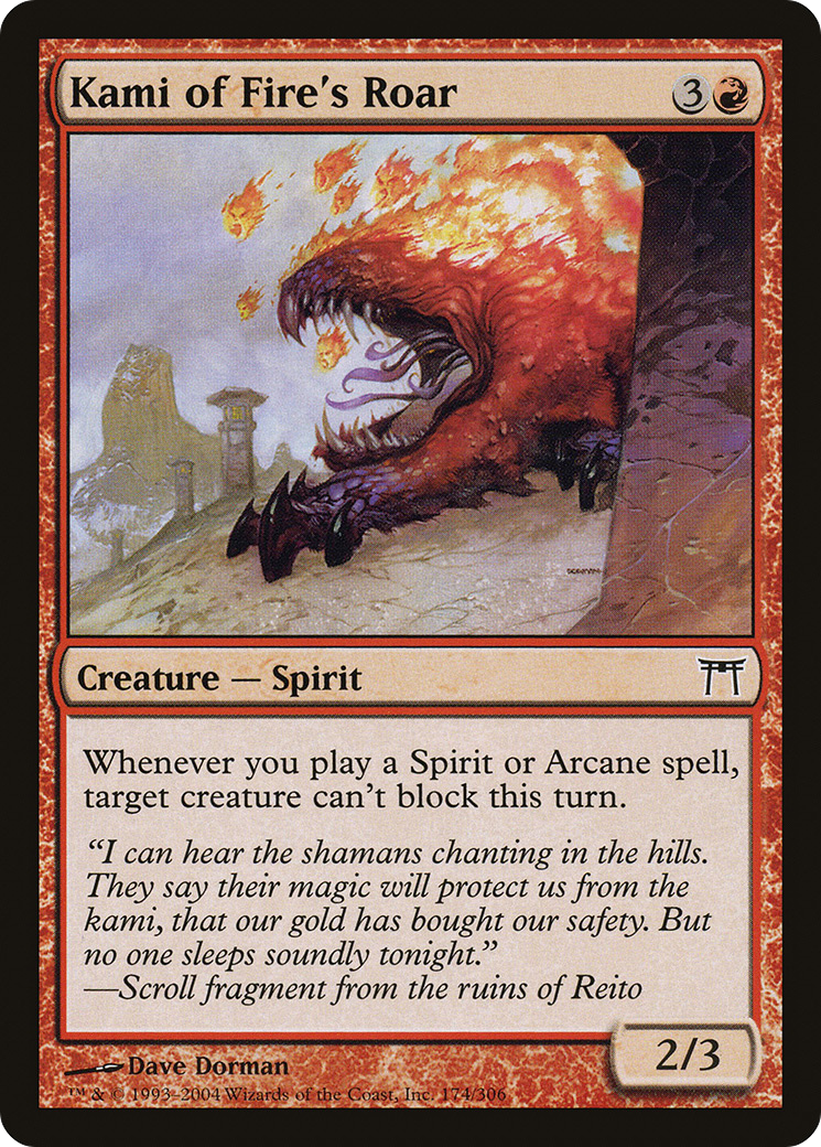 Kami of Fire's Roar (CHK-174) [Champions of Kamigawa] Foil MTG Single Wizards of the Coast