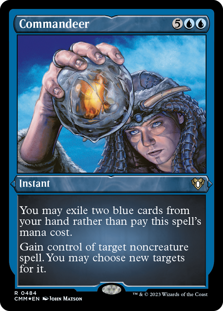 Commandeer (CMM-484) [Commander Masters] Etched Foil MTG Single Wizards of the Coast