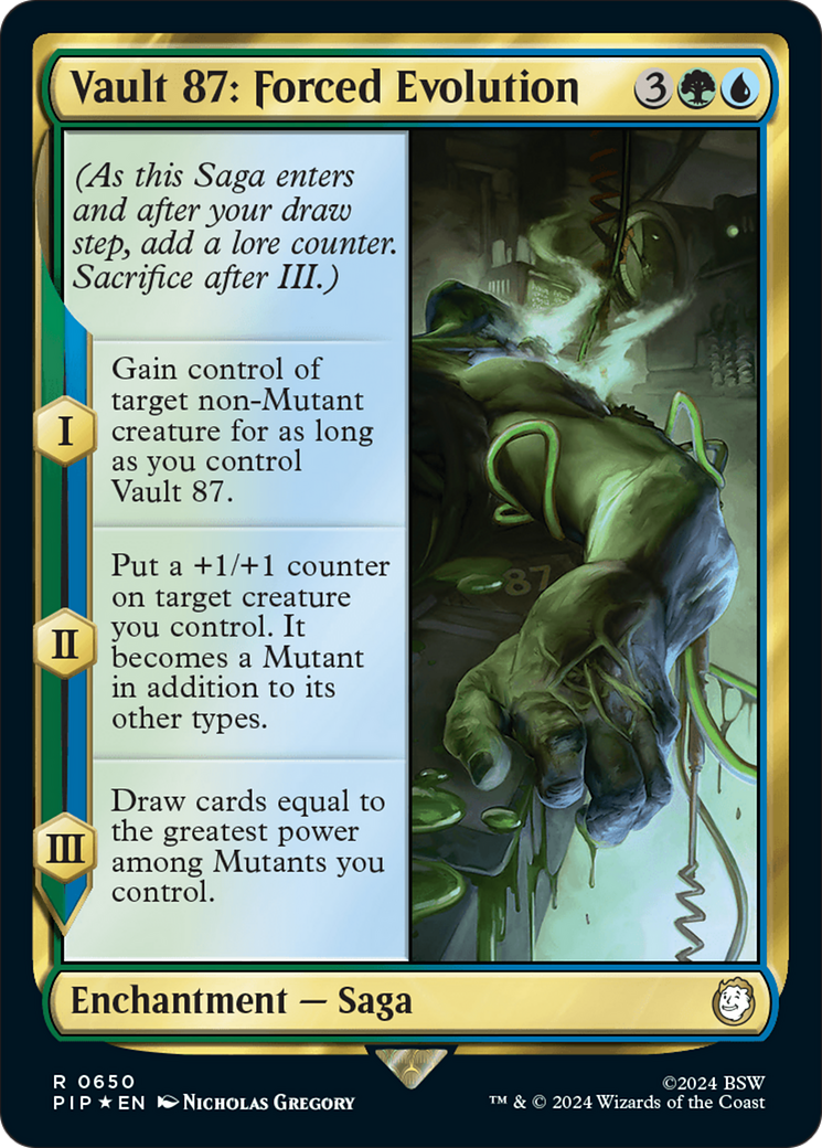 Vault 87: Forced Evolution (Surge Foil) (PIP-650) [Fallout] Foil MTG Single Wizards of the Coast
