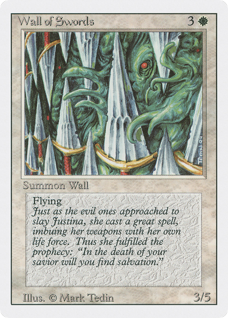 Wall of Swords (3ED-) [Revised Edition] MTG Single Wizards of the Coast