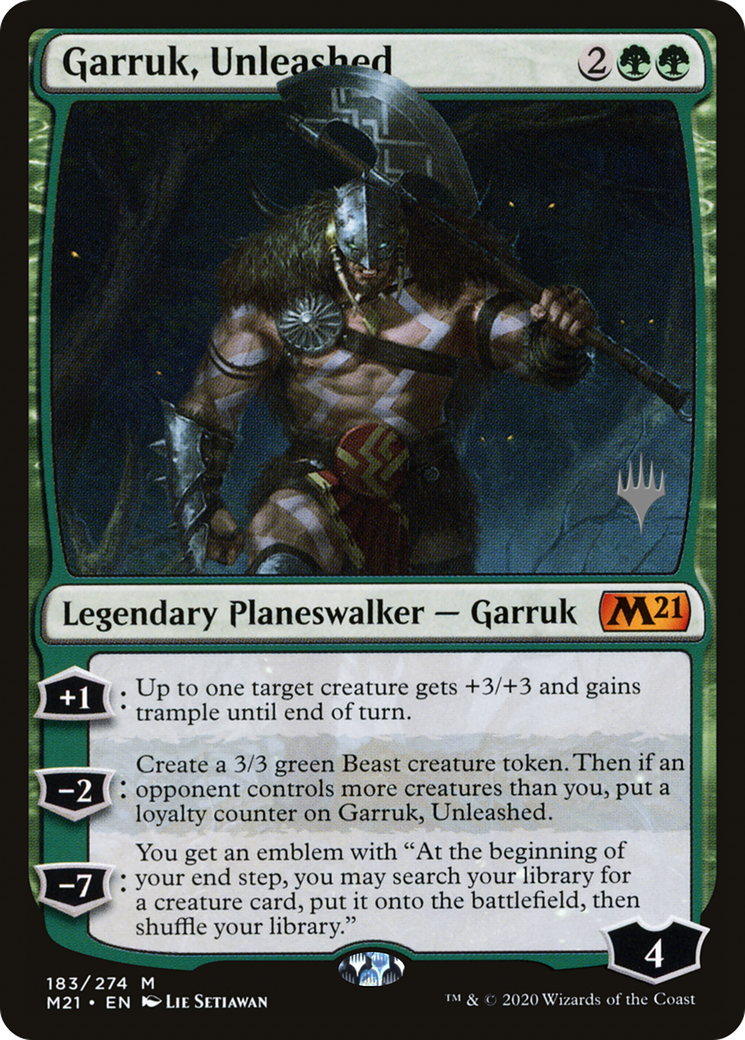 Garruk, Unleashed (PPM21-183P) [Core Set 2021 Promos] MTG Single Wizards of the Coast