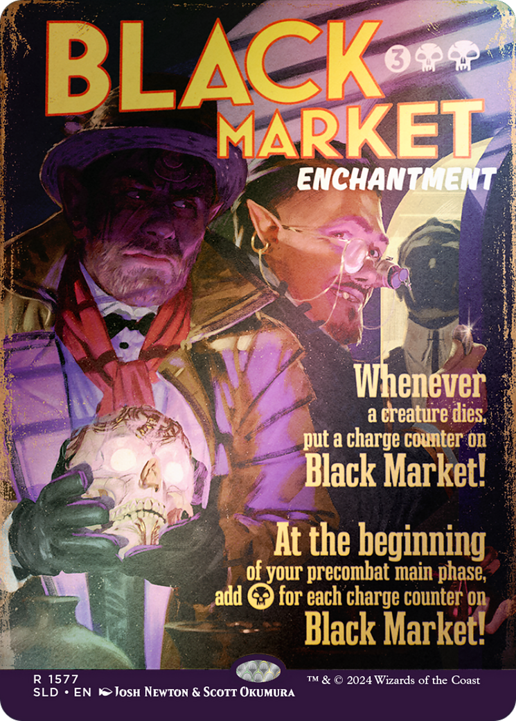 Black Market (Rainbow Foil) (SLD-1577) [Secret Lair] Drop (Borderless) Foil MTG Single Wizards of the Coast