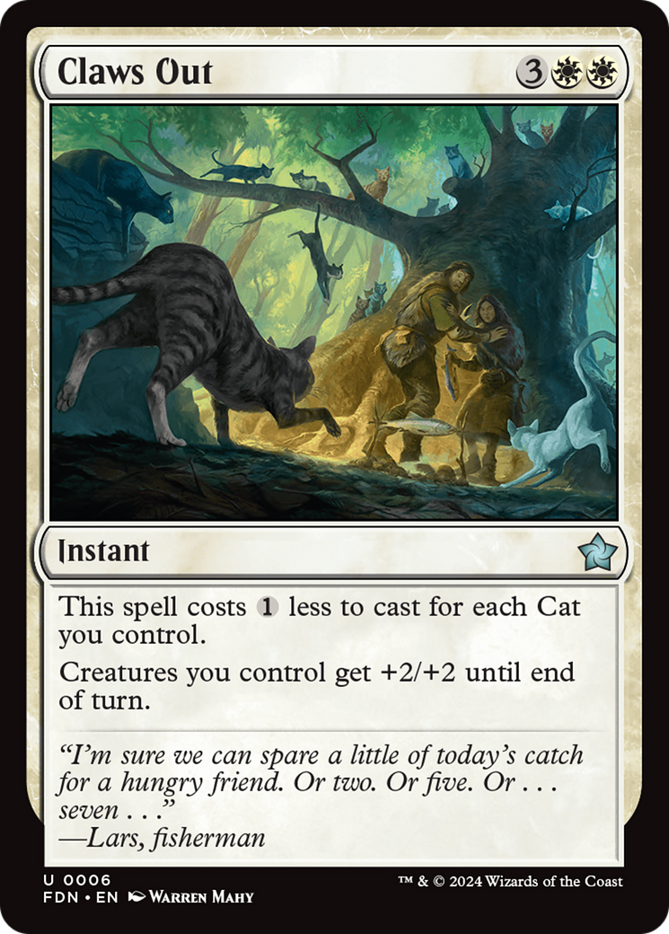 Claws Out (FDN-006) [Foundations] Foil MTG Single Wizards of the Coast