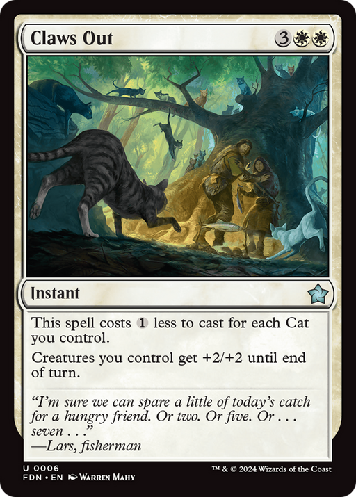 Claws Out (FDN-006) [Foundations] Foil MTG Single Wizards of the Coast