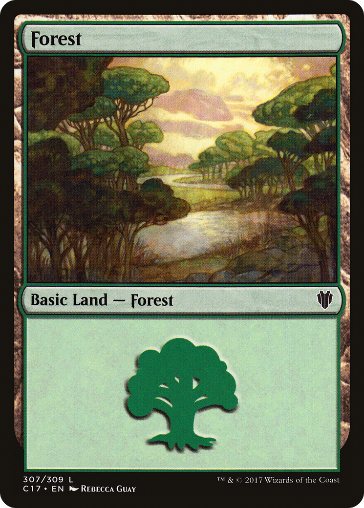 Forest (C17-307) [Commander 2017] MTG Single Wizards of the Coast