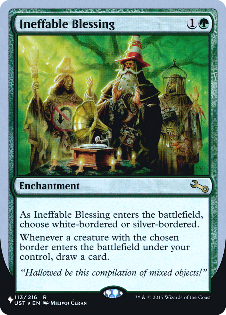 Ineffable Blessing (C) (LIST-113/216) [Mystery Booster] The List (Unfinity Foil Edition) Foil MTG Single Wizards of the Coast