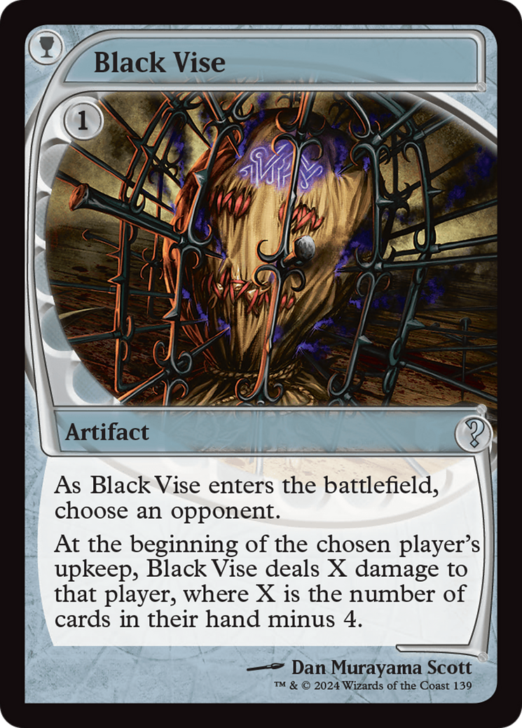 Black Vise (Future Sight) (MB2-139) [Mystery Booster] Mystery Booster 2 MTG Single Wizards of the Coast