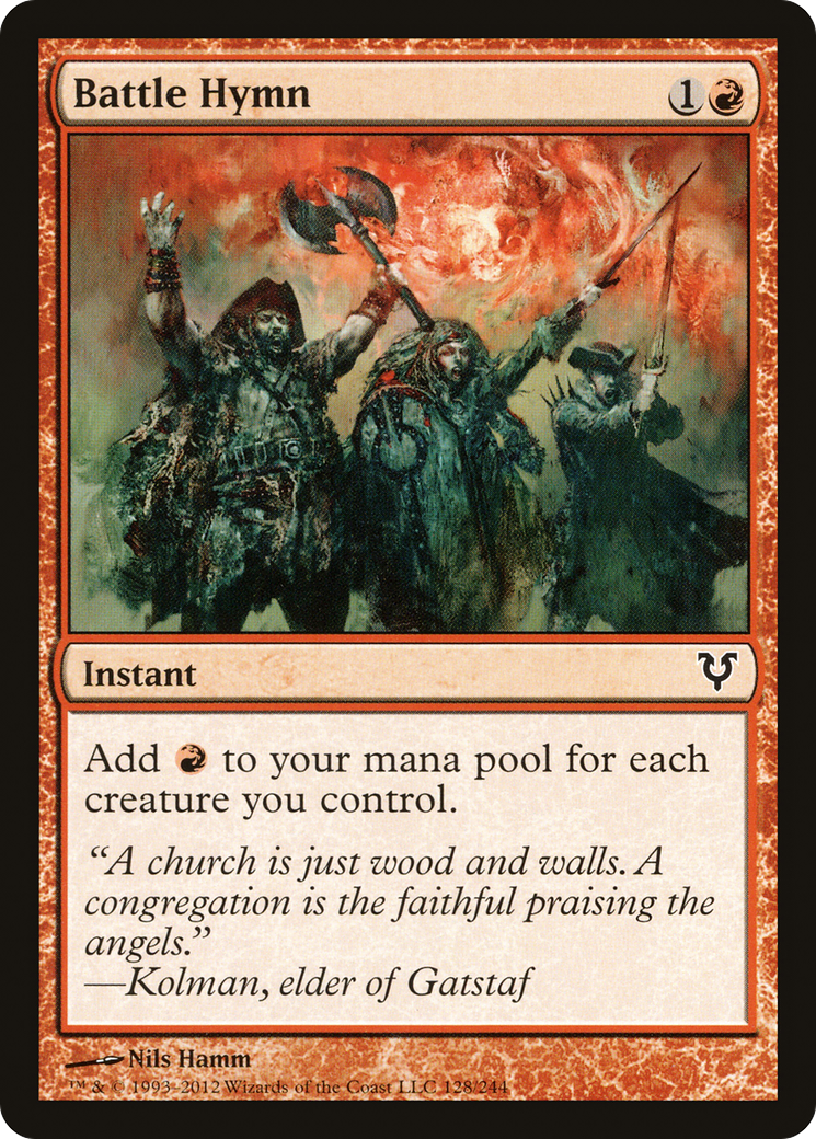 Battle Hymn (AVR-128) [Avacyn Restored] MTG Single Wizards of the Coast