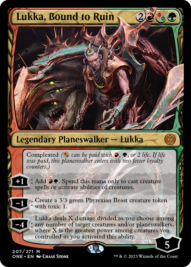 Lukka, Bound to Ruin (PPONE-207) [Phyrexia: All Will Be One Promos] MTG Single Wizards of the Coast