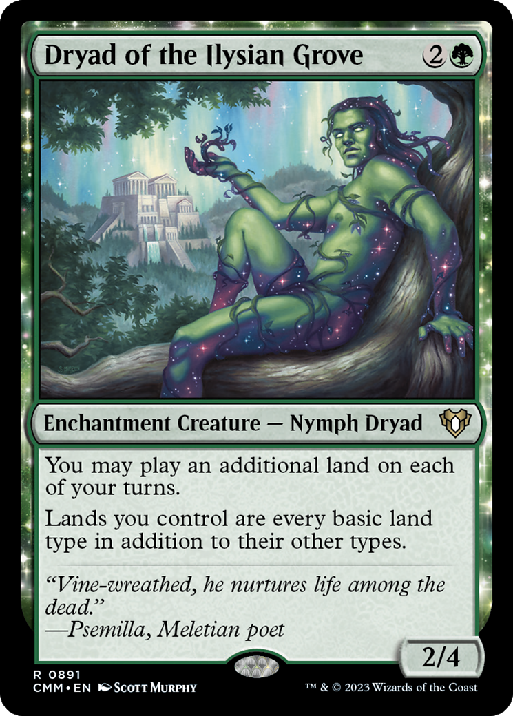 Dryad of the Ilysian Grove (CMM-891) [Commander Masters] MTG Single Wizards of the Coast