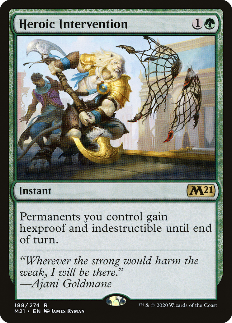 Heroic Intervention (M21-188) [Core Set 2021] Foil MTG Single Wizards of the Coast