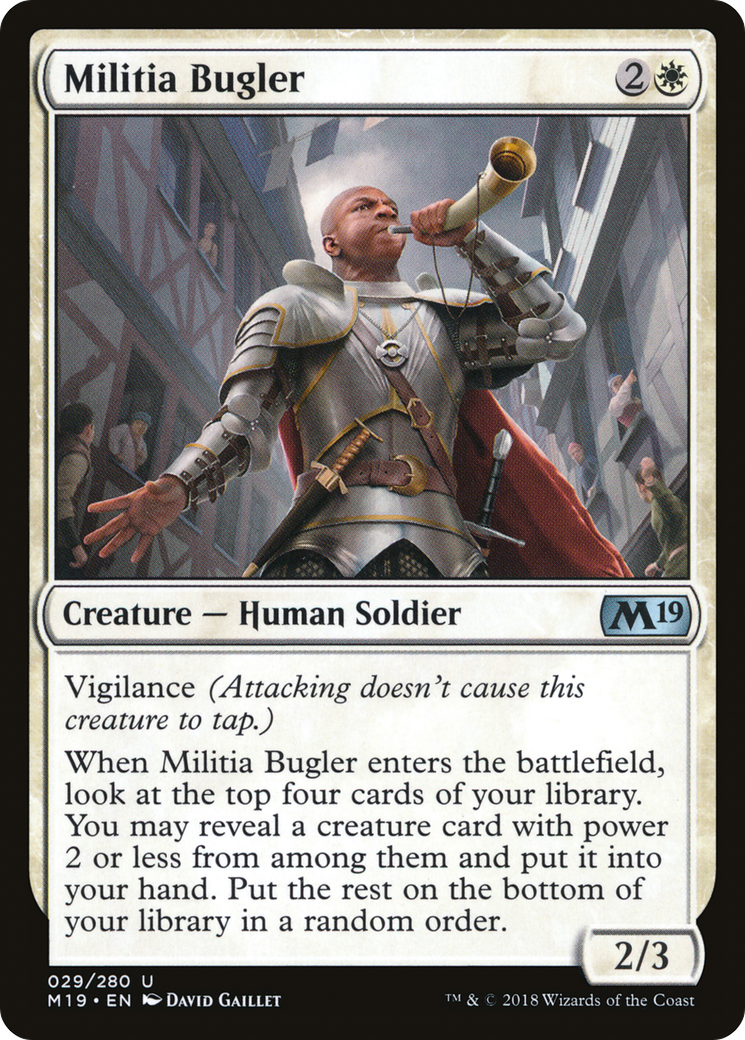 Militia Bugler (M19-029) [Core Set 2019] Foil MTG Single Wizards of the Coast