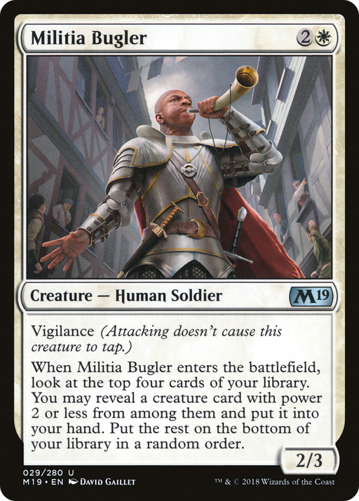 Militia Bugler (M19-029) [Core Set 2019] MTG Single Wizards of the Coast