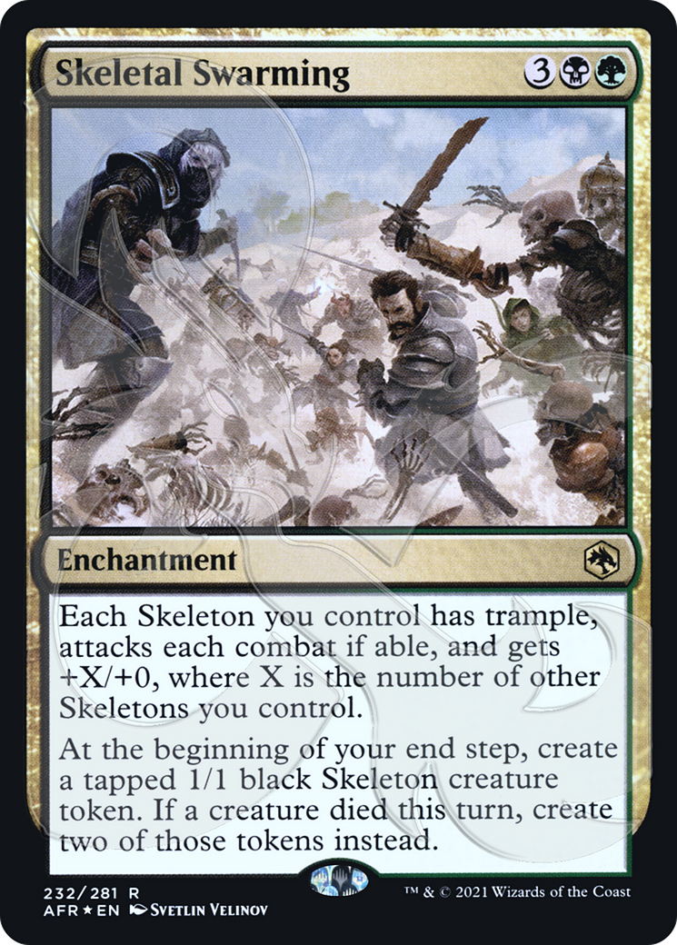 Skeletal Swarming (AFR&-232) [Adventures in the Forgotten Realms Promos] Foil MTG Single Wizards of the Coast