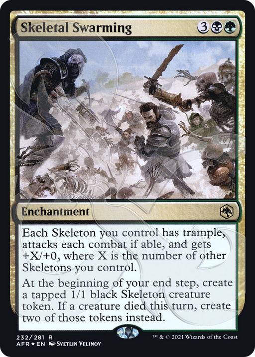 Skeletal Swarming (AFR&-232) [Adventures in the Forgotten Realms Promos] Foil MTG Single Wizards of the Coast