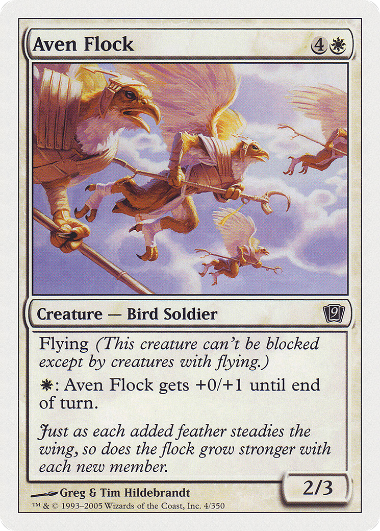 Aven Flock (9ED-004) [9th Edition] Foil MTG Single Wizards of the Coast