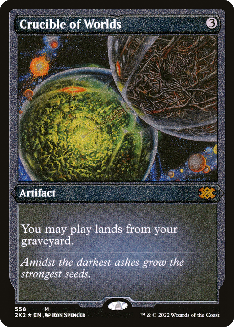 Crucible of Worlds (Foil Etched) (2X2-558) [Double Masters 2022] Foil MTG Single Wizards of the Coast
