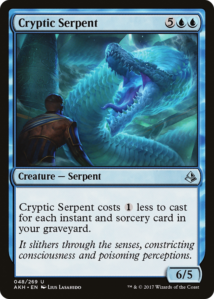 Cryptic Serpent (AKH-048) [Amonkhet] Foil MTG Single Wizards of the Coast