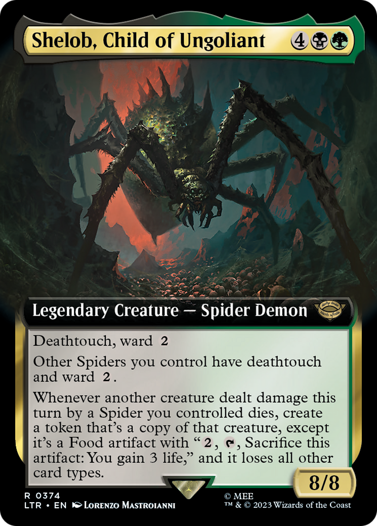 Shelob, Child of Ungoliant (LTR-374) [The Lord of the Rings: Tales of Middle-earth] (Extended Art) Foil MTG Single Wizards of the Coast