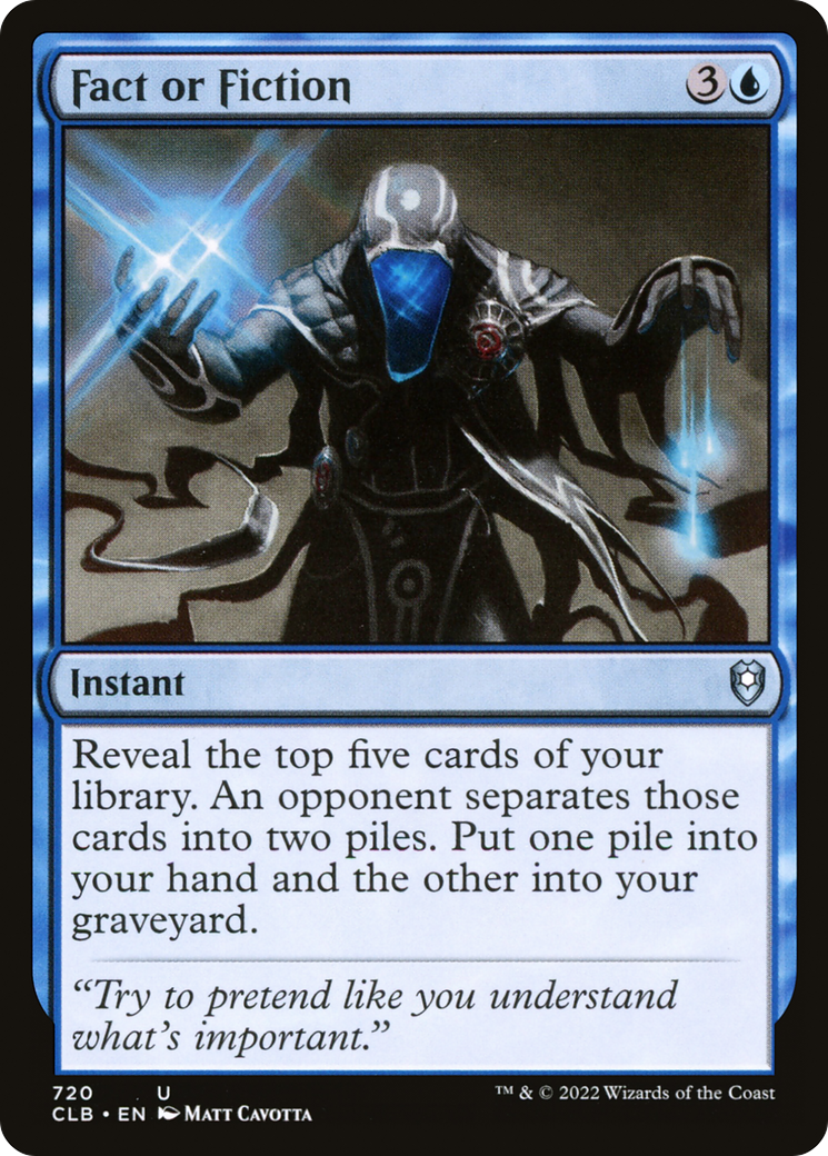 Fact or Fiction (CLB-720) [Commander Legends: Battle for Baldur's Gate] MTG Single Wizards of the Coast