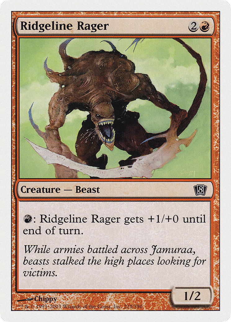 Ridgeline Rager (8ED-215) [8th Edition] Foil MTG Single Wizards of the Coast