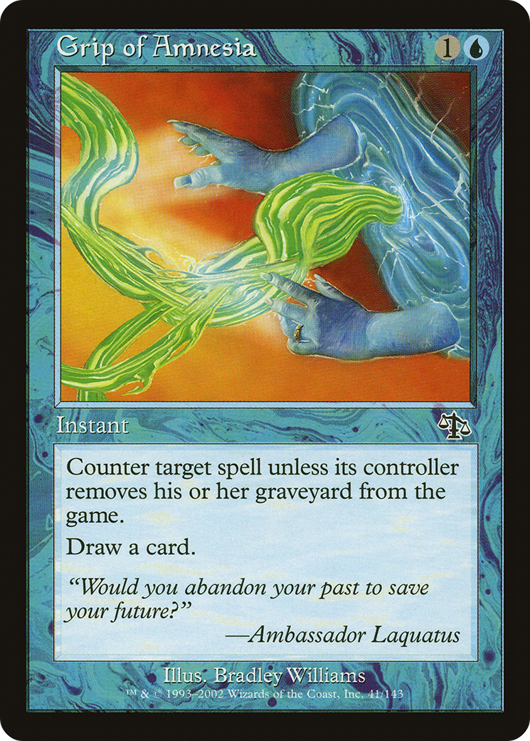 Grip of Amnesia (JUD-041) [Judgment] Foil MTG Single Wizards of the Coast