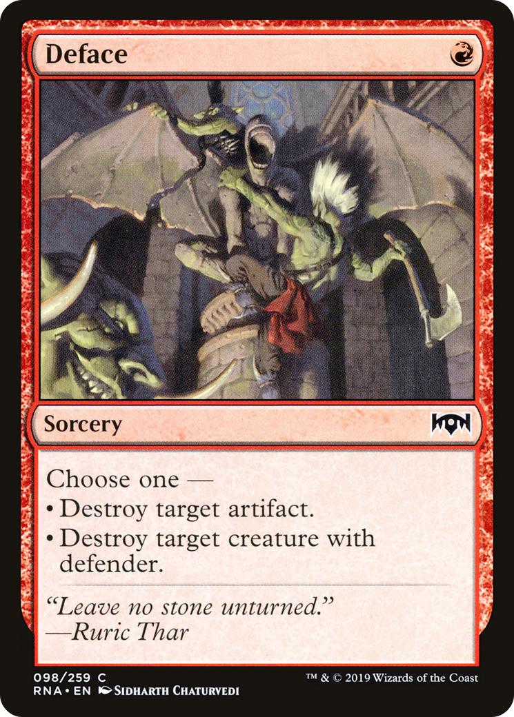 Deface (RNA-098) [Ravnica Allegiance] MTG Single Wizards of the Coast