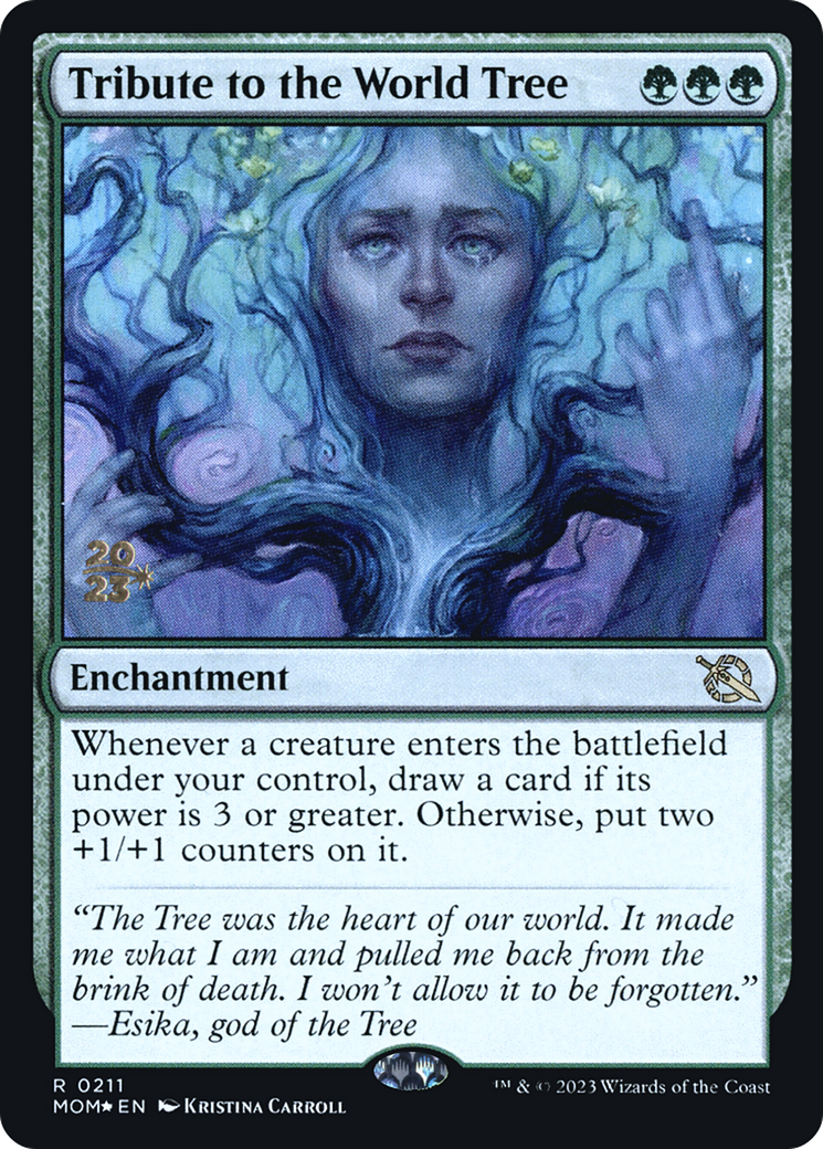 Tribute to the World Tree (PRE-211) [March of the Machine Promos] Foil MTG Single Wizards of the Coast