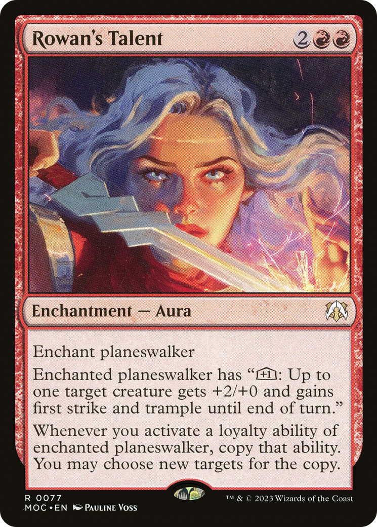 Rowan's Talent (MOC-077) [March of the Machine Commander] MTG Single Wizards of the Coast