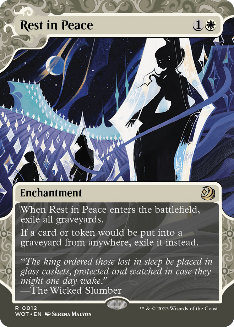 Rest in Peace (WOT-012) [Wilds of Eldraine: Enchanting Tales] (Showcase) (Borderless) Foil MTG Single Wizards of the Coast