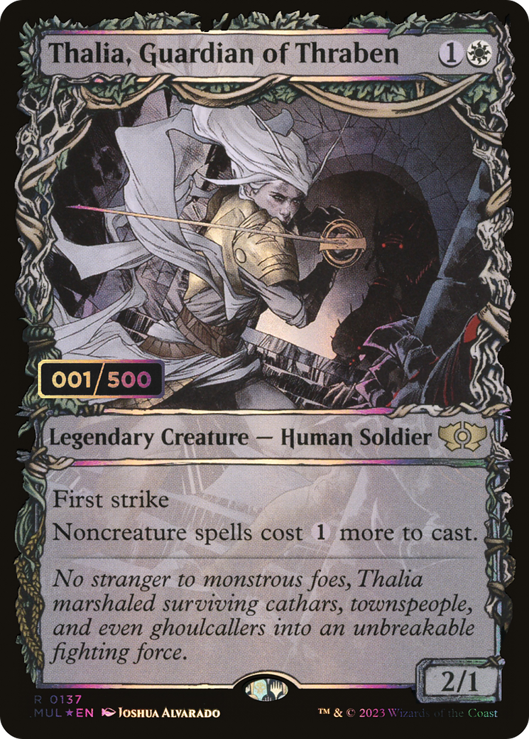 Thalia, Guardian of Thraben (MUL-137Z) [Multiverse Legends] (Showcase) Foil MTG Single Wizards of the Coast