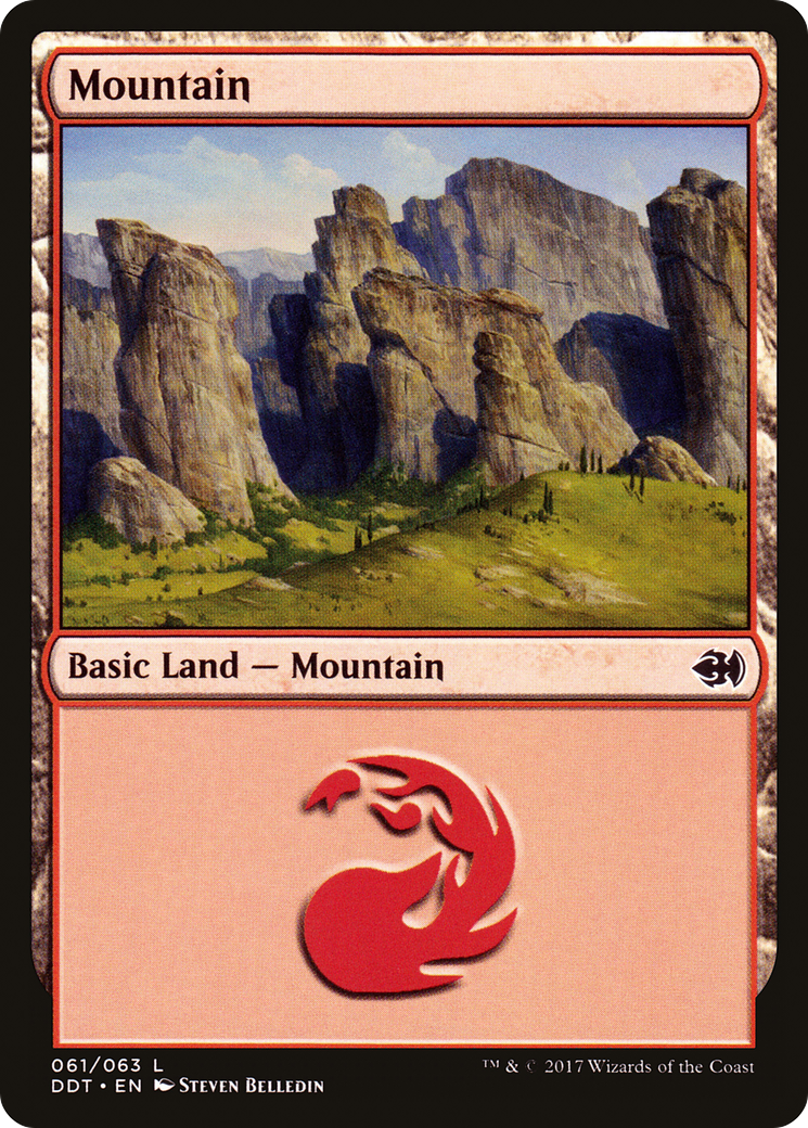 Mountain (61) (DDT-061) [Misc] Duel Decks: Merfolk vs. Goblins MTG Single Wizards of the Coast