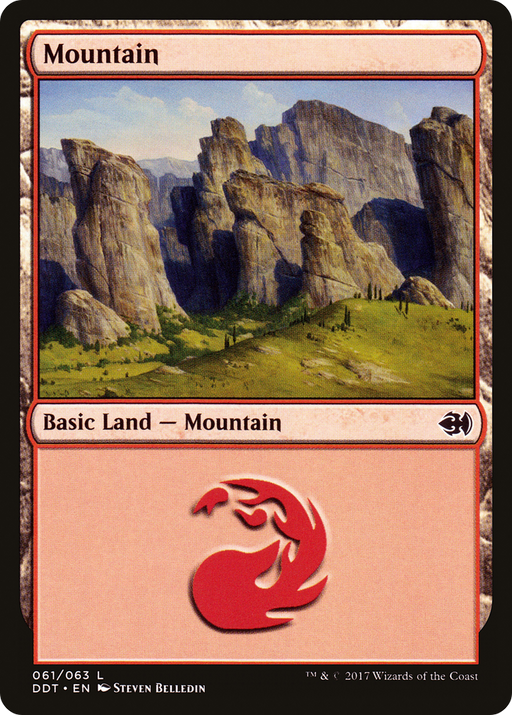 Mountain (61) (DDT-061) [Misc] Duel Decks: Merfolk vs. Goblins MTG Single Wizards of the Coast