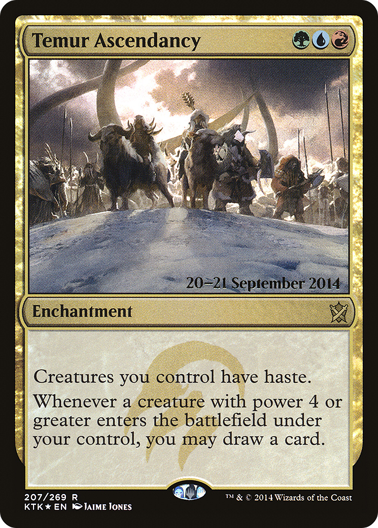Temur Ascendancy (PRE-207) [Khans of Tarkir Promos] Foil MTG Single Wizards of the Coast