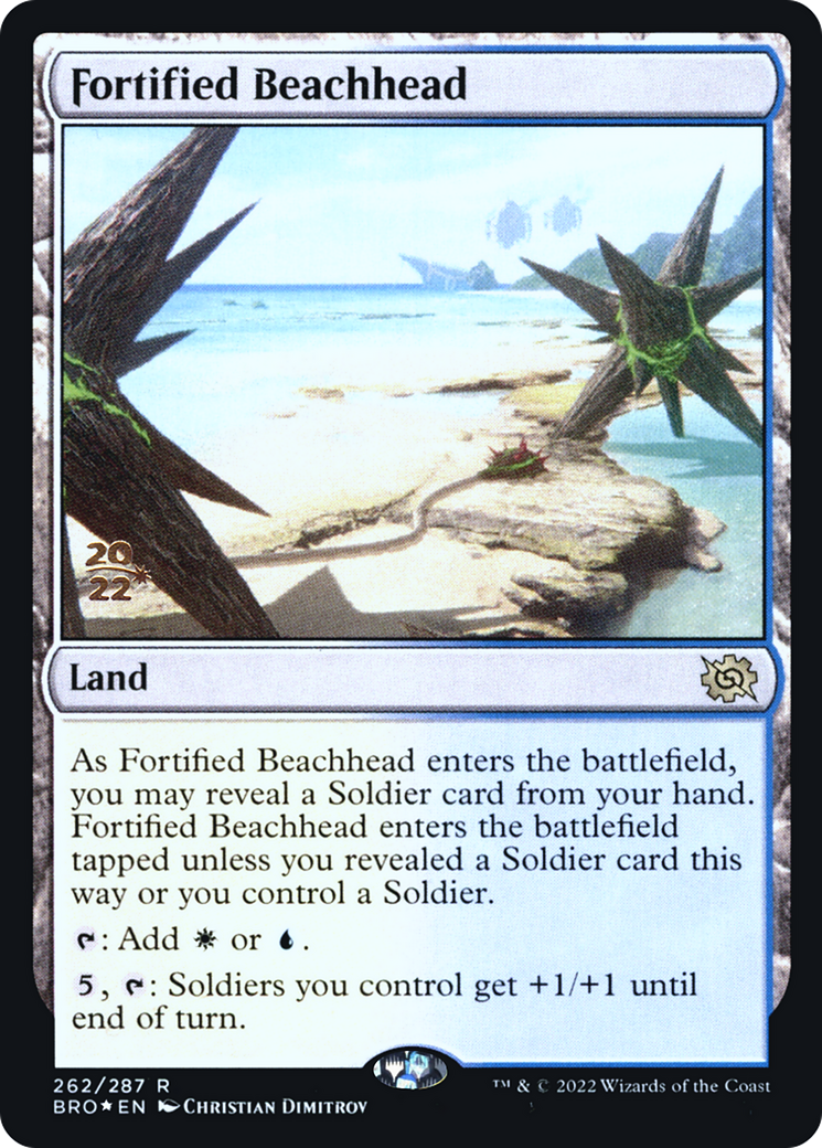 Fortified Beachhead (PRE-262S) [The Brothers' War Promos] Foil MTG Single Wizards of the Coast