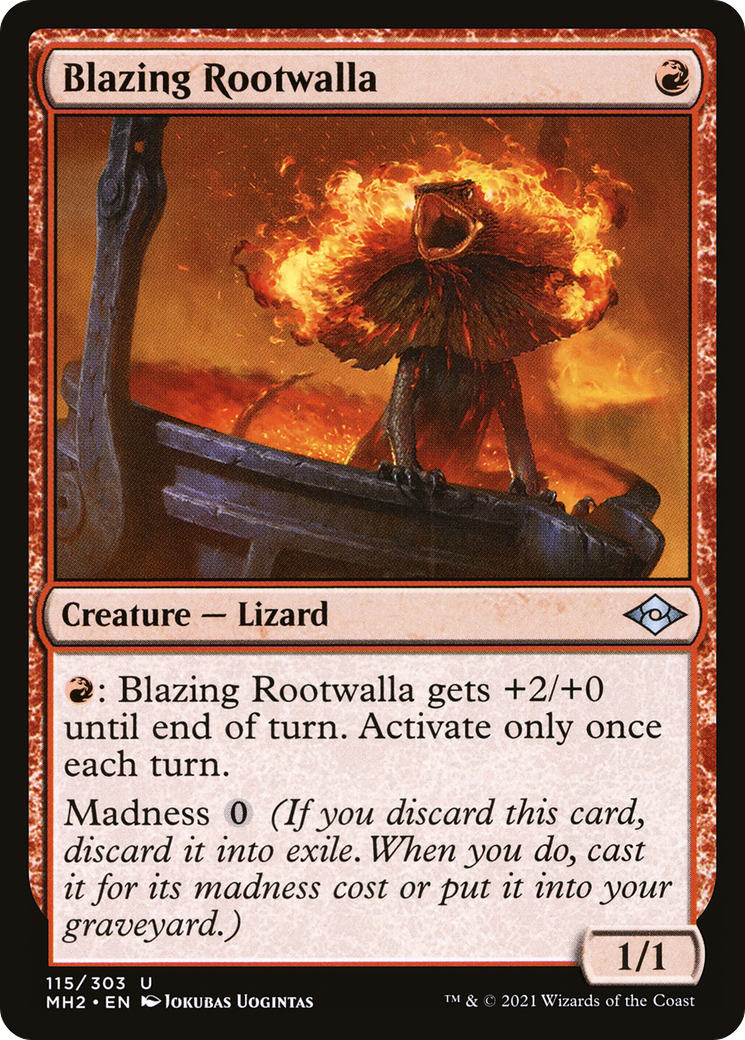 Blazing Rootwalla (MH2-115) [Modern Horizons 2] Foil MTG Single Wizards of the Coast