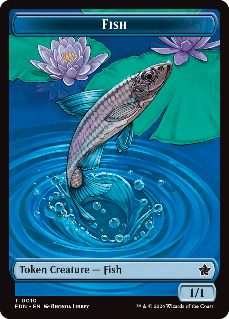Fish (TFDN-010) [Tokens] Foundations Tokens MTG Single Wizards of the Coast