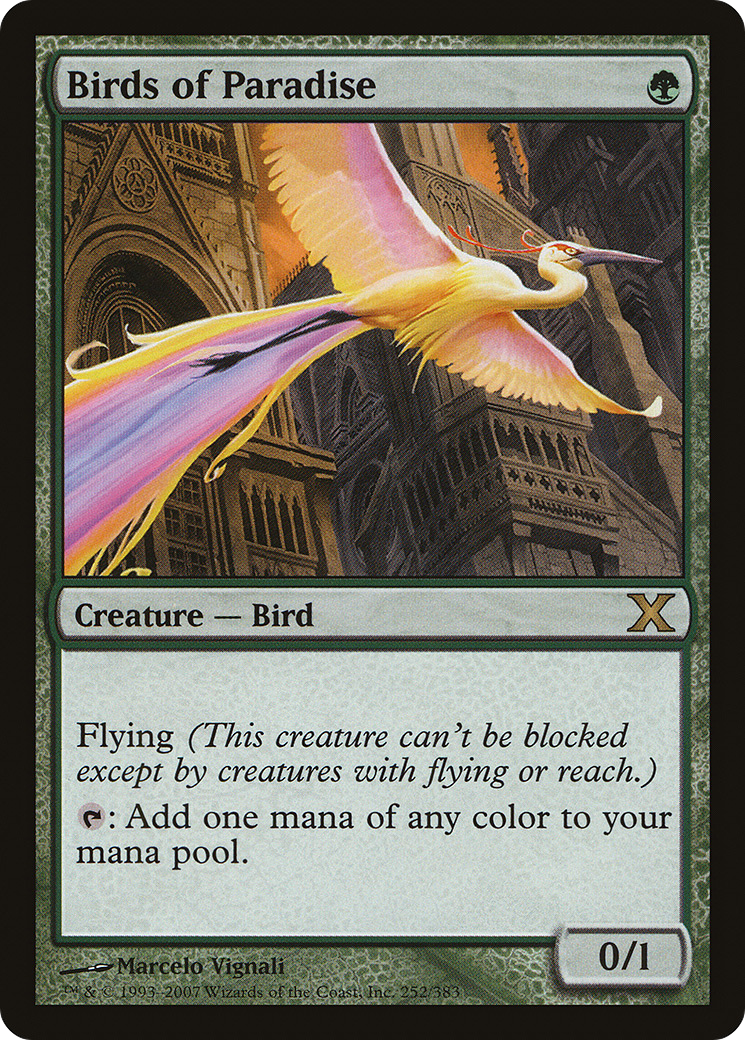 Birds of Paradise (10E-252) [Tenth Edition] MTG Single Wizards of the Coast