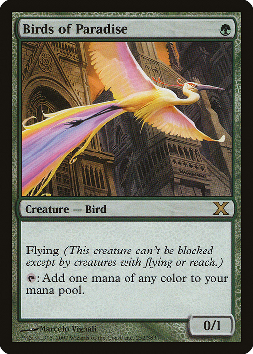 Birds of Paradise (10E-252) [Tenth Edition] MTG Single Wizards of the Coast