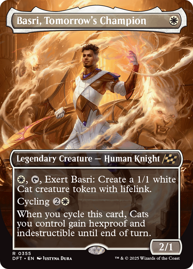 Basri, Tomorrow's Champion (DFT-355) [Aetherdrift] (Borderless) Foil MTG Single Wizards of the Coast