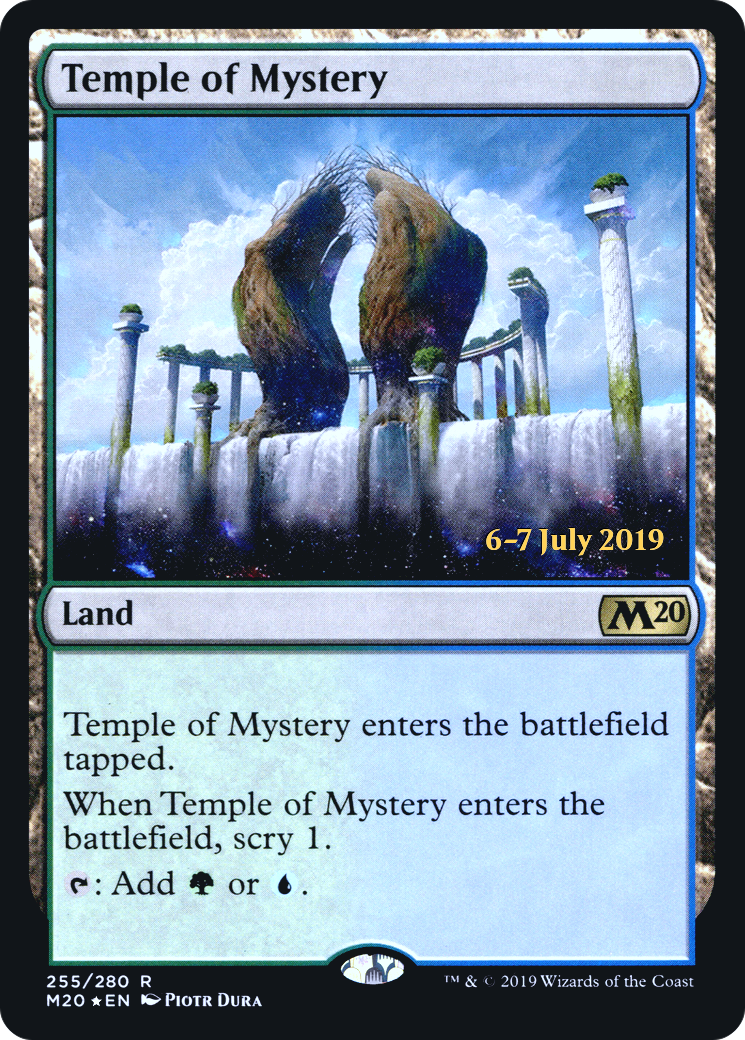 Temple of Mystery (M20) (PRE-255) [Core Set 2020 Promos] Foil MTG Single Wizards of the Coast