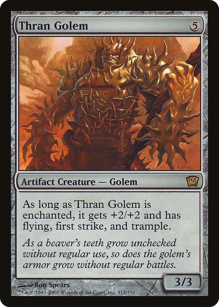 Thran Golem (9ED-313) [9th Edition] Foil MTG Single Wizards of the Coast