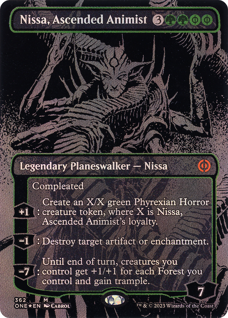 Nissa, Ascended Animist (ONE-362) [Phyrexia: All Will Be One] (Borderless) Foil MTG Single Wizards of the Coast