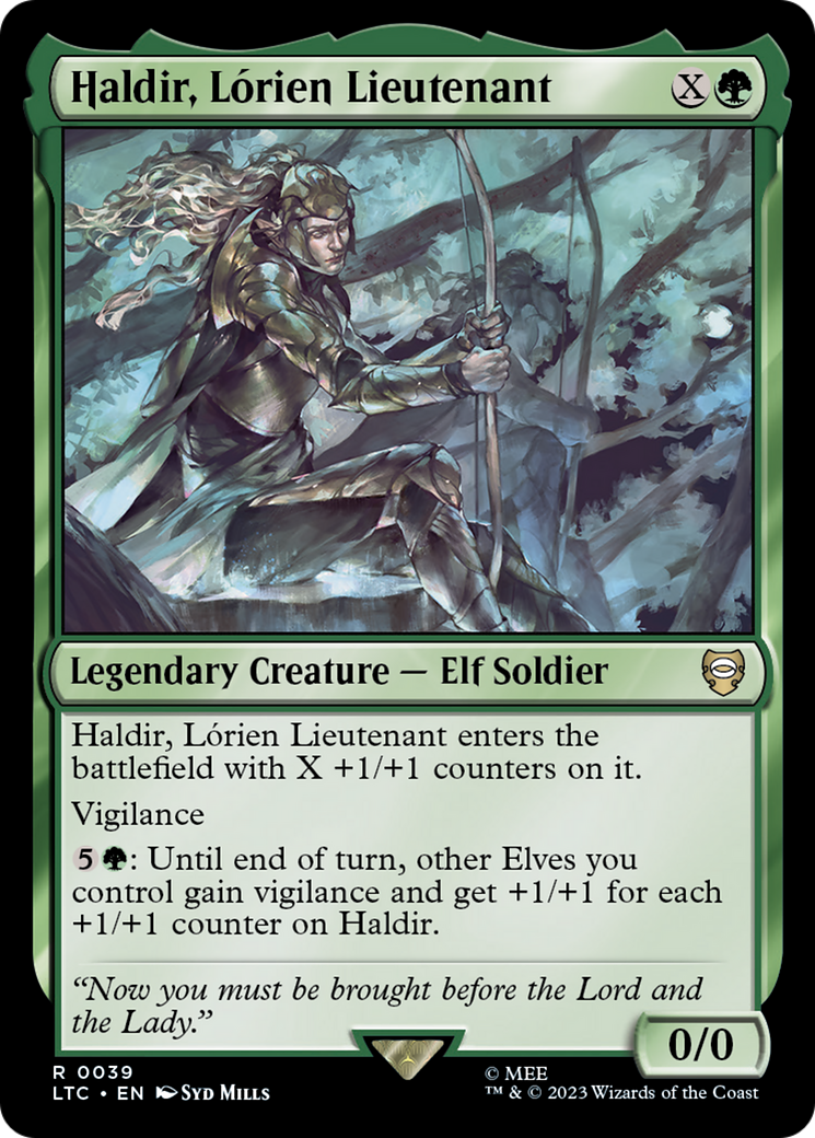 Haldir, Lórien Lieutenant (LTC-039) [Tales of Middle-earth Commander] MTG Single Wizards of the Coast